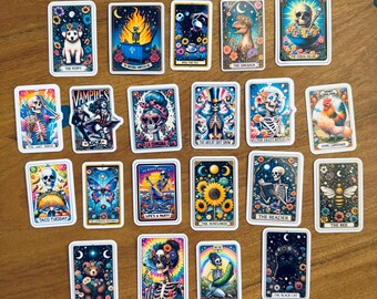 Sarcastic Tarot Card 20pc Sticker Set