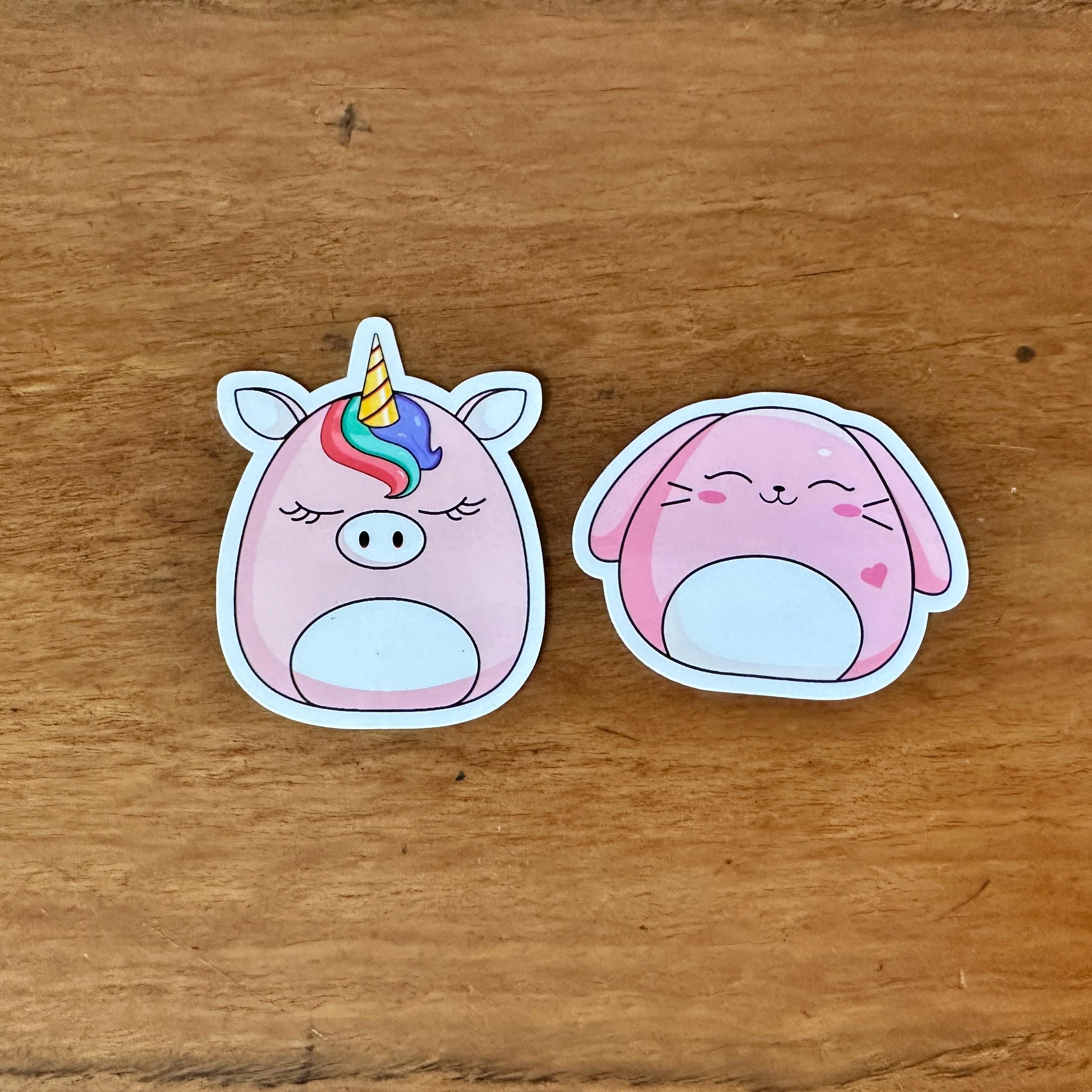 Sticker Plush Squishy Plush Inspired Sticker Set | Animals, Food, Fantasy - Etsy