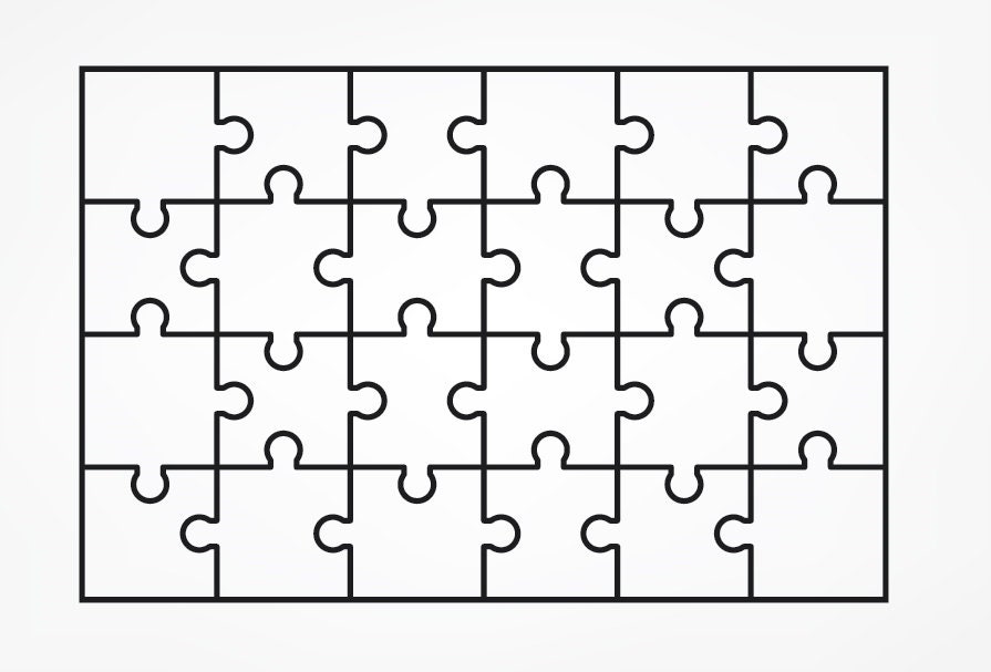 Puzzle Digitral filePuzzle vectorPuzzle aiPuzzle dxf Etsy