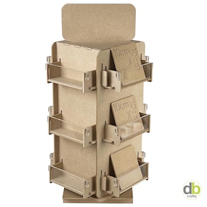 Part Build - Rotating Sticker - Craft fair display - Wood Retail Stand - Pocket Size 13cm wide x 4cm deep 4cm Height 14cm between pockets