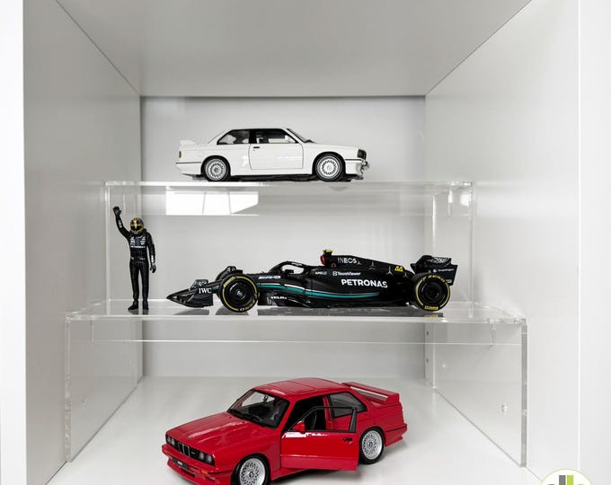 KALLAX display stand 2 tier 4mm Clear Acrylic stand self supporting easy install - no glue - no screws needed.