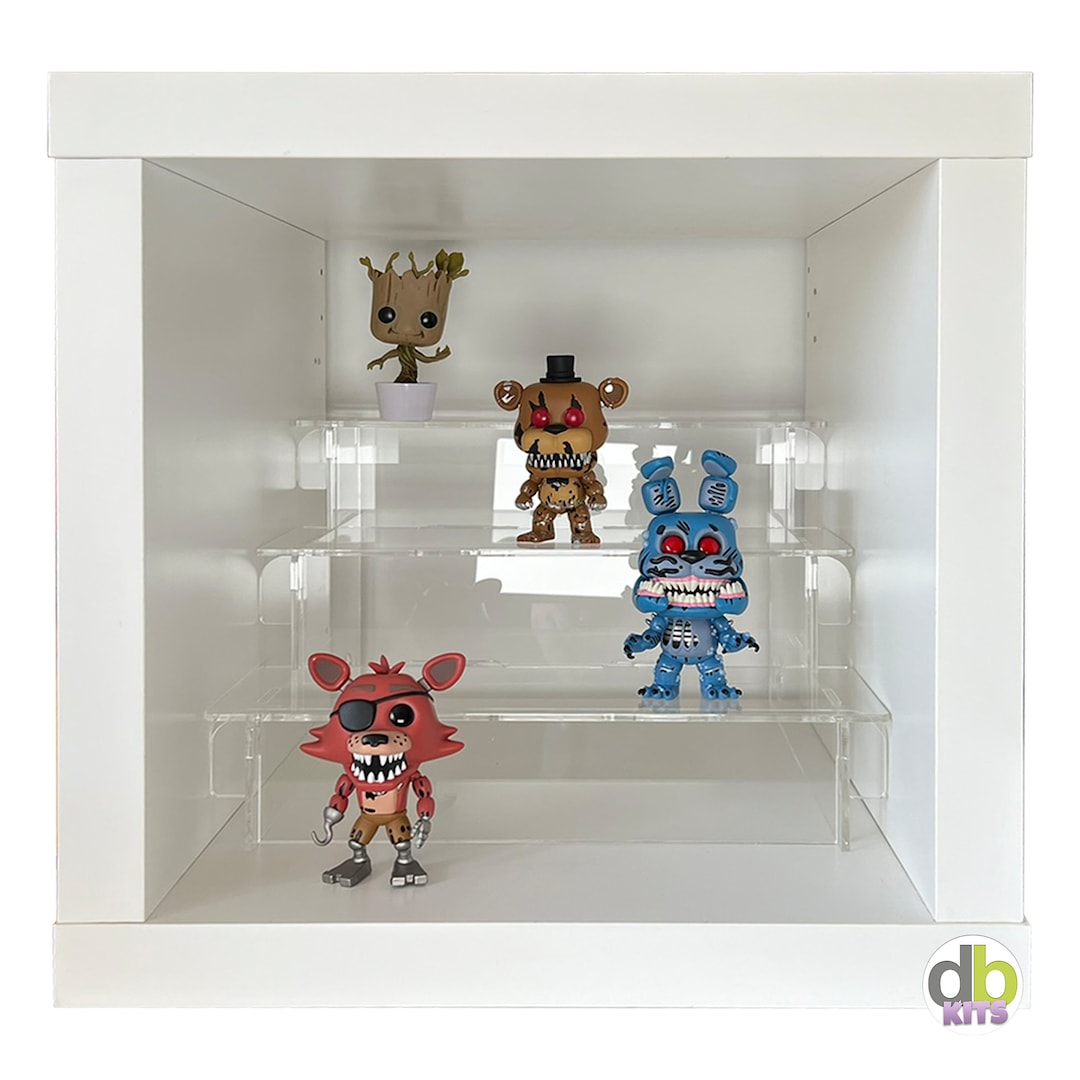 ACRLIE Vitrine pour Collection Object, Boite Plexiglas de Rangement 4 Niveaux Tr