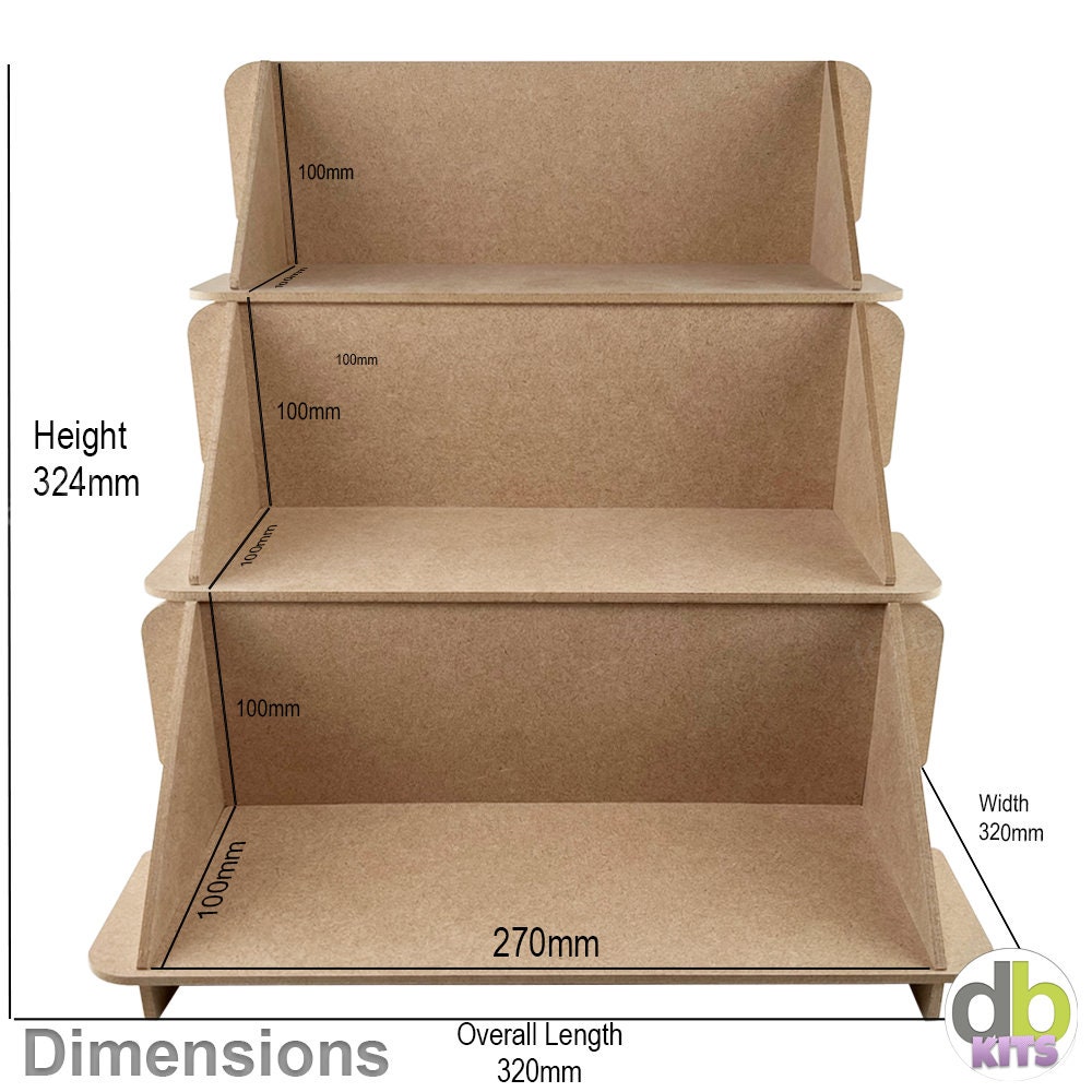 3 Tiered Wooden Craft FAIR DISPLAY STAND Retail Cnc Cut 4mm | Etsy UK