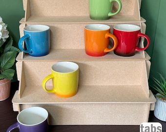 3 Tiered collapsible Wooden Craft DISPLAY STAND  *Lilyplus 10cm deep shelf.