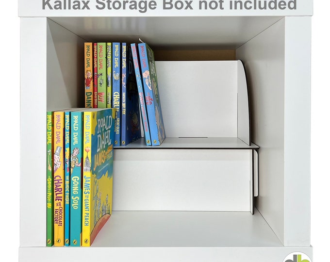 KALLAX White & Brown Paperback Book " B-Format " (13cm x 20cm book size) Riser / DVD / Games CD Riser