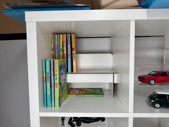 KALLAX MKII Paperback Book Riser Max White/Brown 3mm thick MDF " B-Format " (13cm x 20cm size of book) Riser Cd Dvd Games Riser