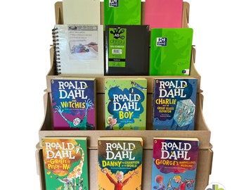 3-Tier Wood Display Stand: Books, Notebooks, Craft Fair Display
