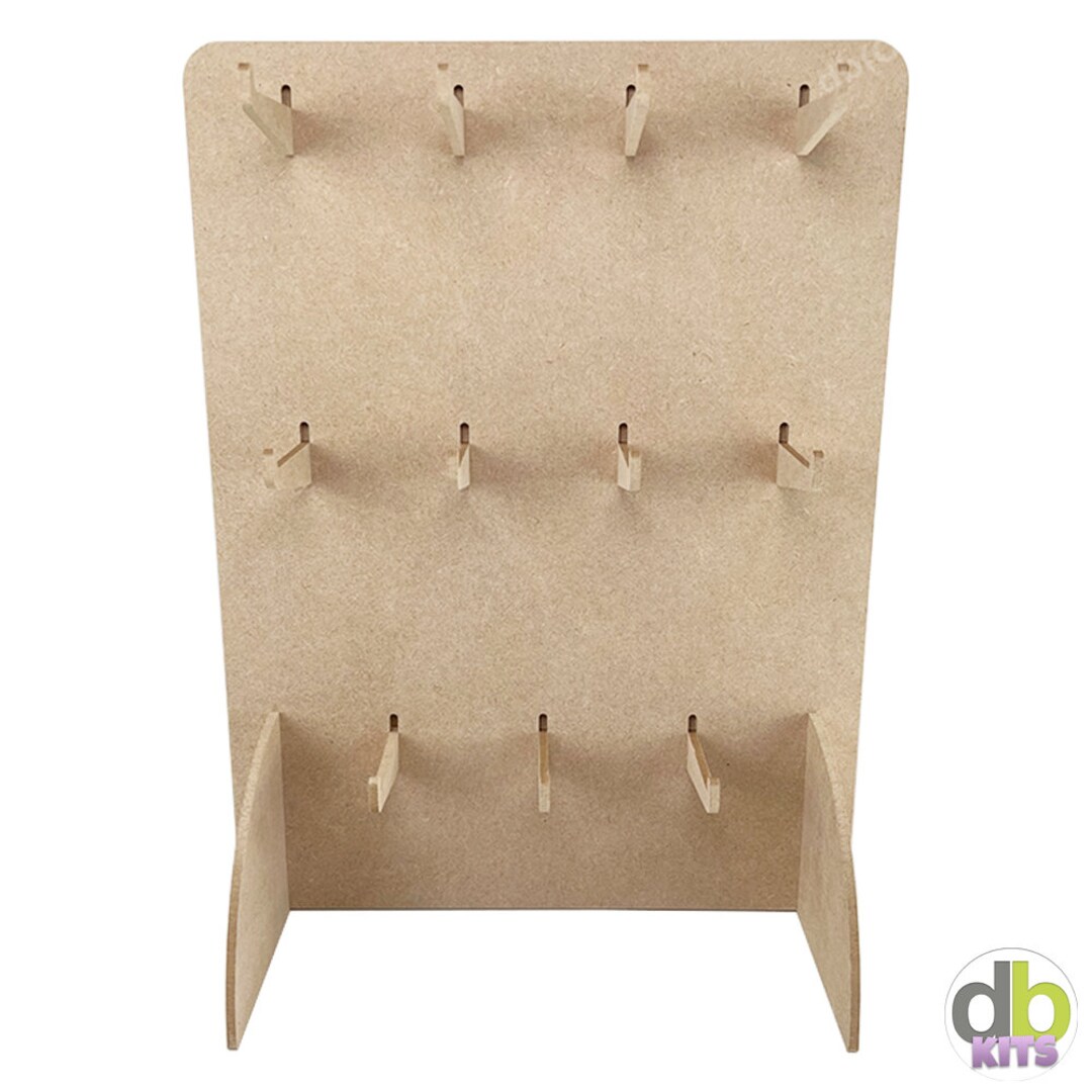 Key Ring Keychain Wooden Craft Fair DISPLAY STAND Retail CNC Cut 4mm