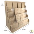 3/4/5 Tiered Wooden Craft FAIR Point of sale Card DISPLAY STAND Retail cnc Cut 4mm 47cm x 10cm x 4.5cm Shelves Premium Mdf *Jessy