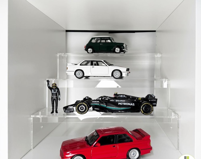 KALLAX display stand 3 tier 4mm Clear Acrylic stand self supporting easy install - no glue - no screws needed.