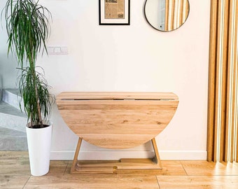 Compact, versatile drop-leaf dining table - perfect for small spaces and big gatherings! NEW -  SLICE SLIMMY 100/110/120/130/140cm