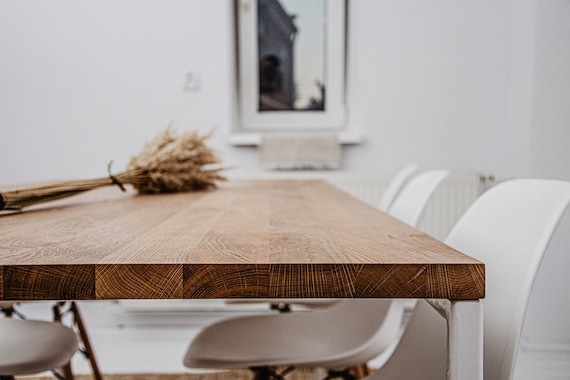 Scandinavian Kitchen Table BASIC TRE II. Steel White Frame