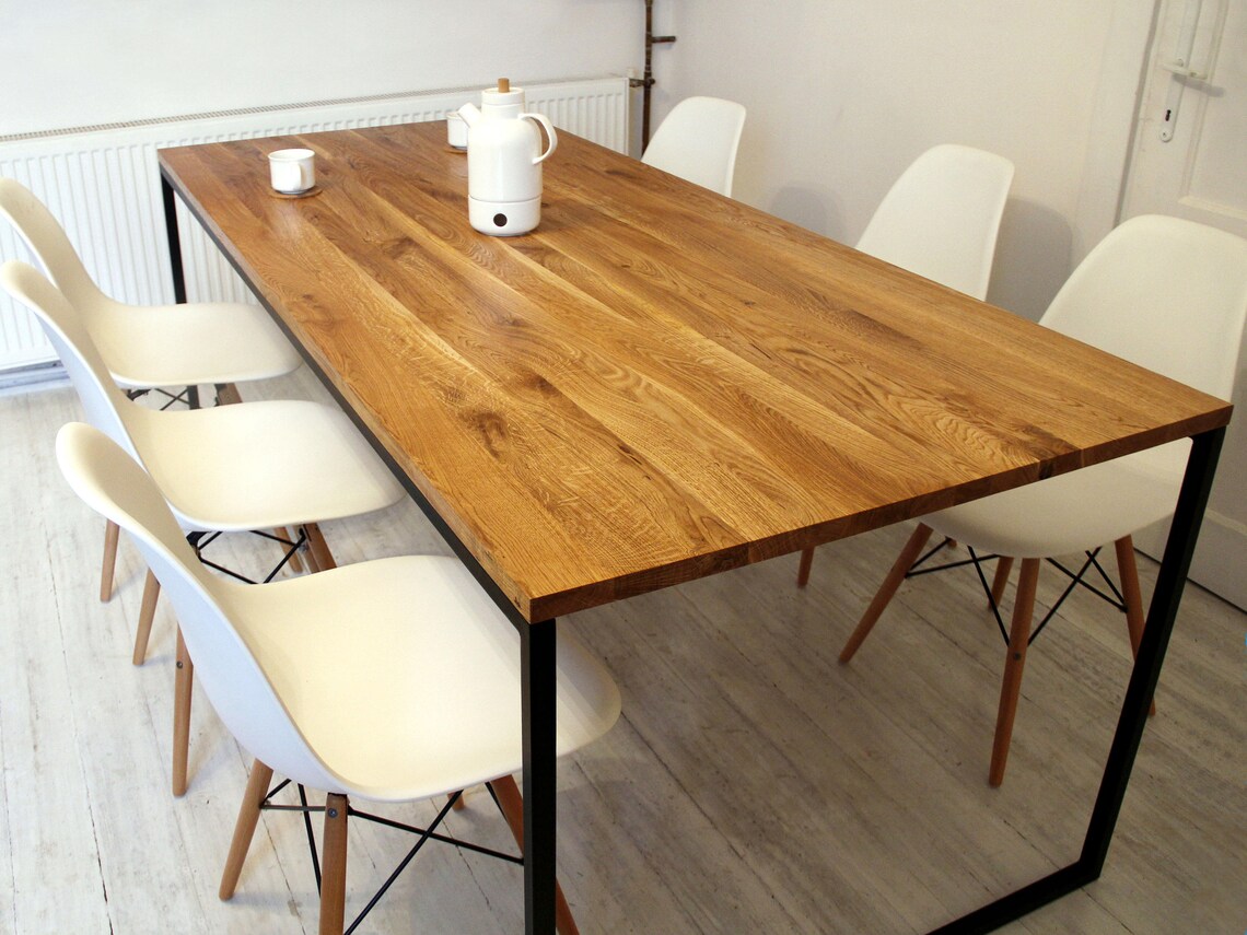Steel Frame Dining Table BASIC NIO II Modern Industrial Etsy