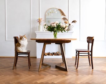 Fjaril Wave Extendable Oak Table | 1927 Heritage Craftsmanship | Solid Oak Wood | Individually Numbered | Limited Series