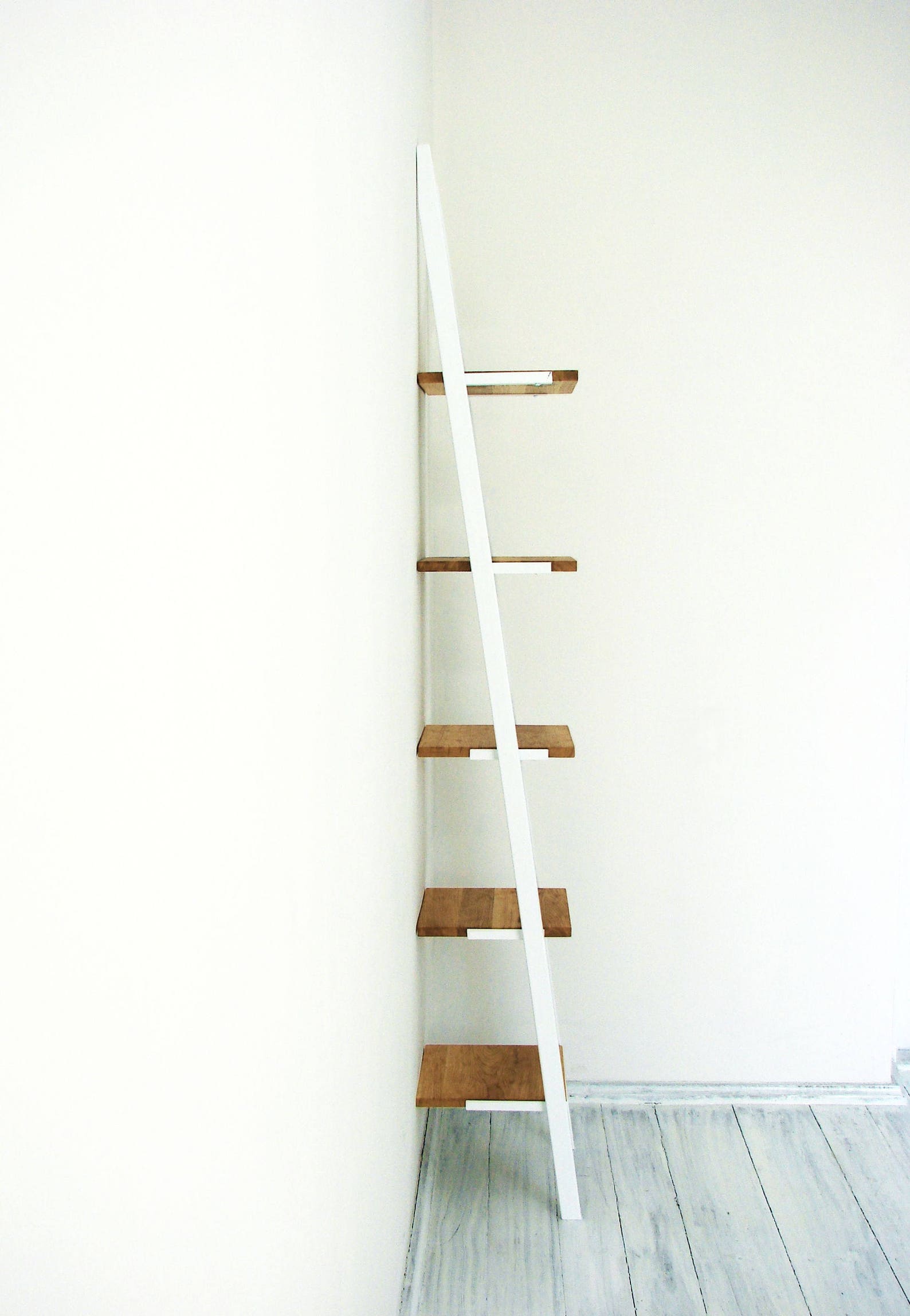 Scandinavian ladder bookcase SMUKKE Tall narrow bookcases Etsy