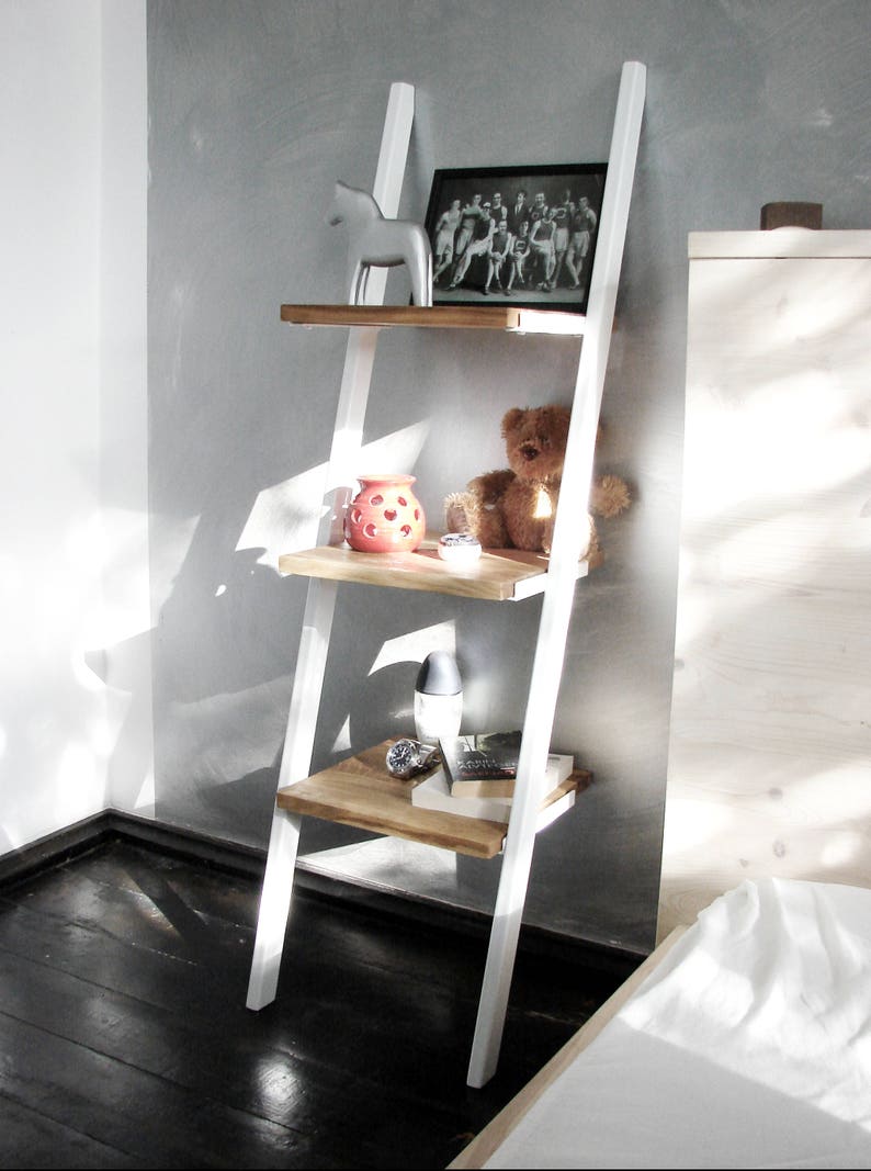 Bedside table Nightstand Small three level ladder bookcase Etsy