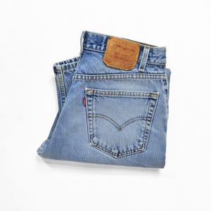 VTG Levi&#39;s 505, 32” Waist (W34 Tag), Light Wash 100% Cotton Jeans