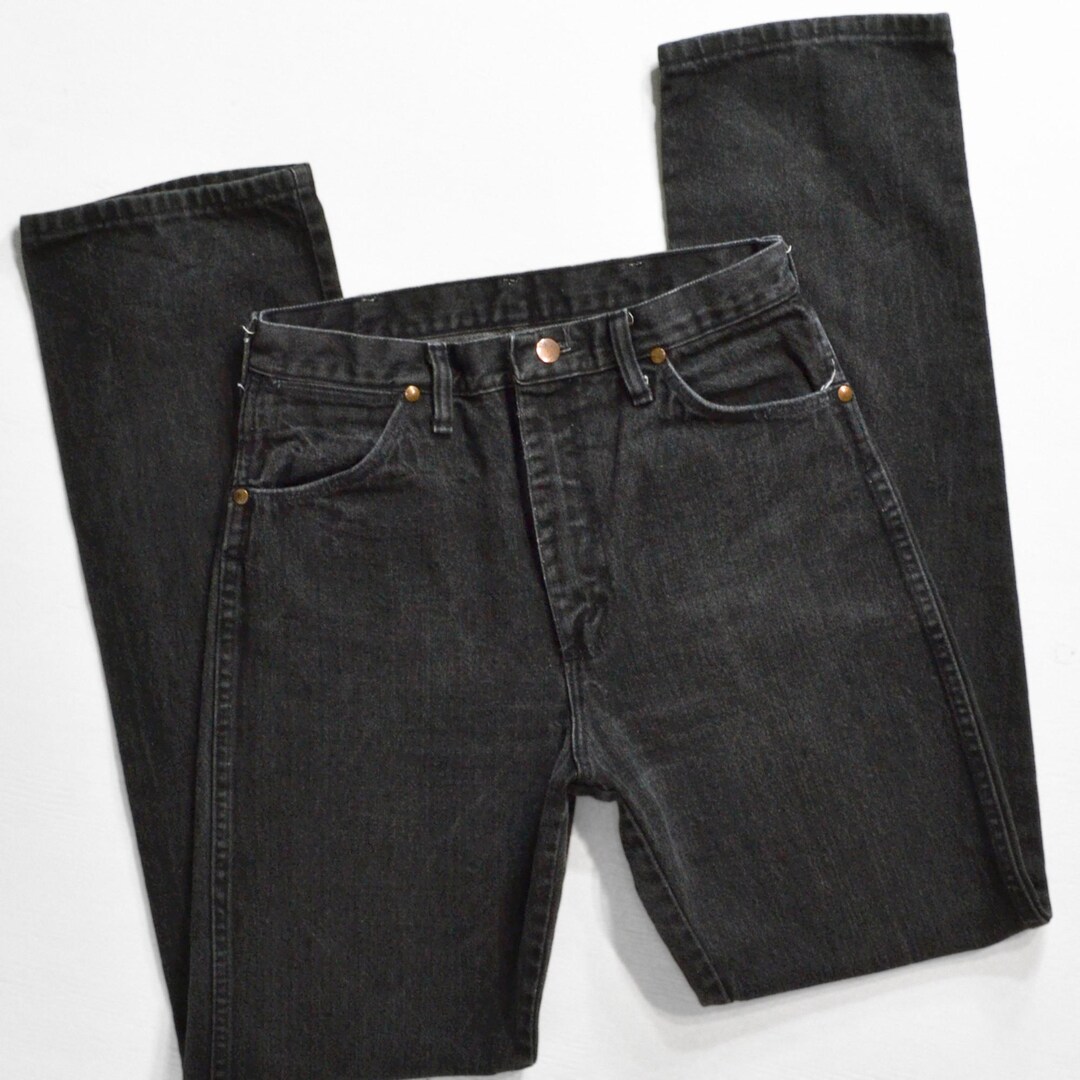 ARGUE】 vintage black denim pants　size:１ PF23-Black-Vintage-Denim-Front