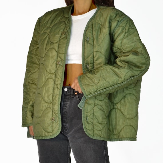 Vintage Quilted Liner Jacket, Size Medium - Etsy