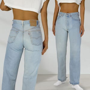 Vintage Levi&#39;s 501 Jeans 28 Waist, W31 Tag, 1980s Made in USA, 100% Cotton Denim, Button Fly