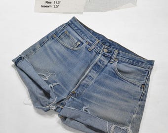 Vintage Levi&#39;s 501 Selvedge Redline Jean Shorts 30” Waist | 100% Cotton Denim | 1970s 1980s Made in USA