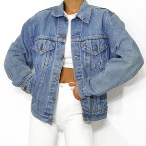 Vintage Levi&#39;s Denim Trucker Jacket Size Small | 1980s Made in USA