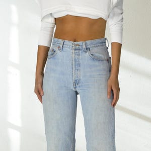 Vintage Levi&#39;s 501 Jeans 28 Taille, W30 Tag, 1990s Made in USA, 100% Baumwoll-Denim, Knopfschlitz