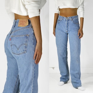 Vintage Levi&#39;s 501 Jeans 28 Waist, W30 Tag, Y2K 100% Cotton Denim, Button Fly