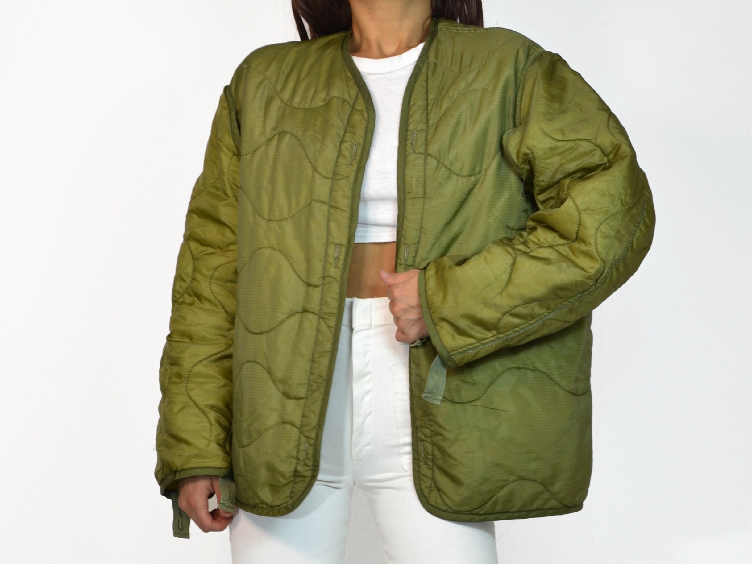 Vintage Quilted Liner Jacket M - Etsy