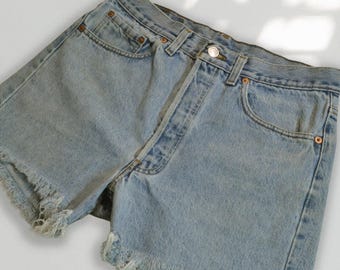 Pantalones cortos Levi's 501 vintage, talla 28/29, años 90, fabricados en EE. UU.