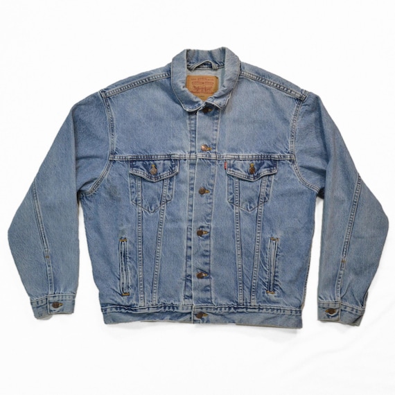 Vintage Levi's Denim Trucker Jacket Size Large | 1990s Made
