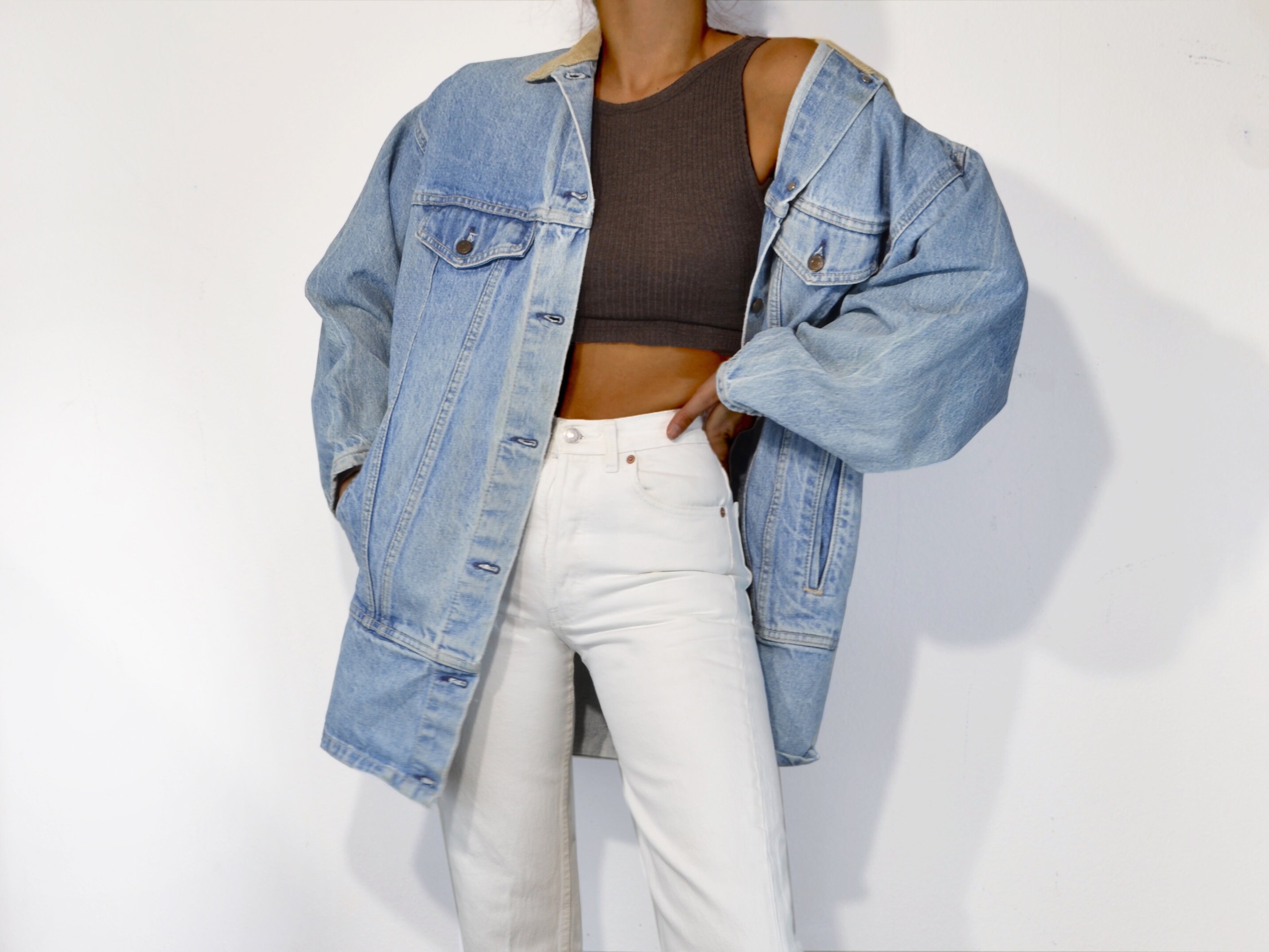 Vintage Levi's Denim Duster Jacket L - Etsy Australia