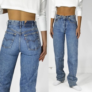 Vintage Levi&#39;s 501 Jeans 27.5” Waist | Straight Leg 100% Cotton Denim | 1980s Made in USA | Tag W30 x L34
