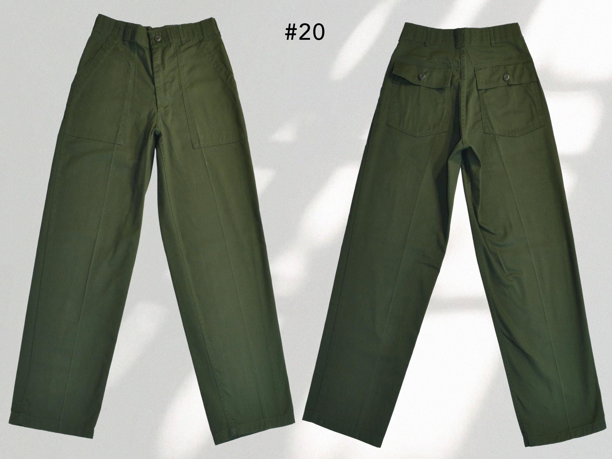 Vintage OG-507 Military Fatigue Trousers, 1970s-1980s, SIZES 25 26