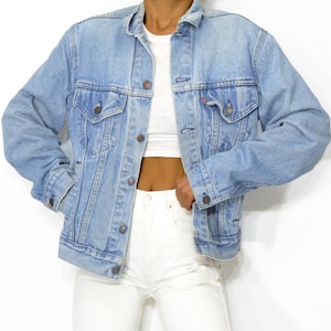 Vintage Levi&#39;s Denim Trucker Jacket Size Small | 1980s Made in USA