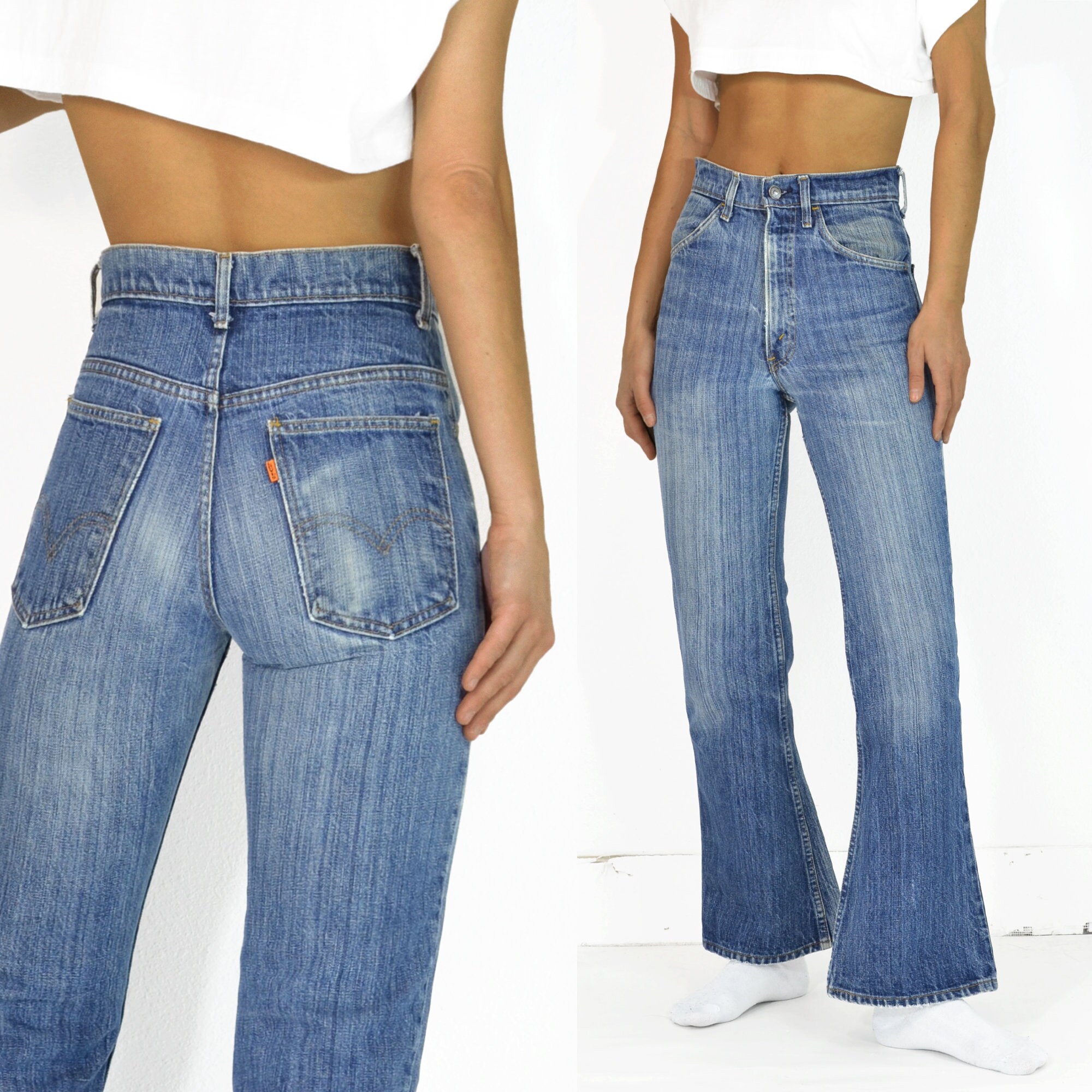 Vintage 70s Levi's 646 Bell Bottom Jeans, 28” - Etsy Vintage 70s Levi's 646 Bell Bottom Jeans, 28” - Etsy