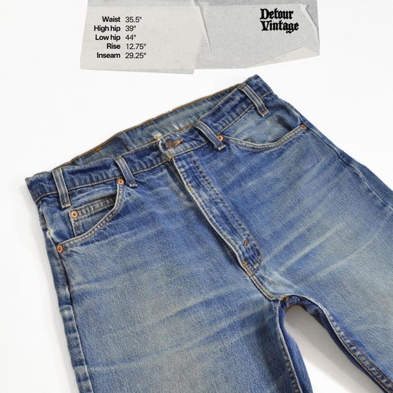 Vaqueros Levi's 505 vintage, cintura de 89 cm, pierna recta, 100