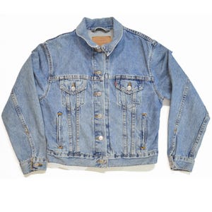 Vintage Levi&#39;s Denim Trucker Jacket Size X-Small | 1990s Made in USA