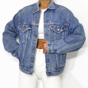 Vintage Levi&#39;s Denim Trucker Jacket Size Small | 1980s Made in USA