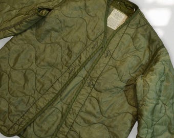 Vintage gewatteerd voeringjack