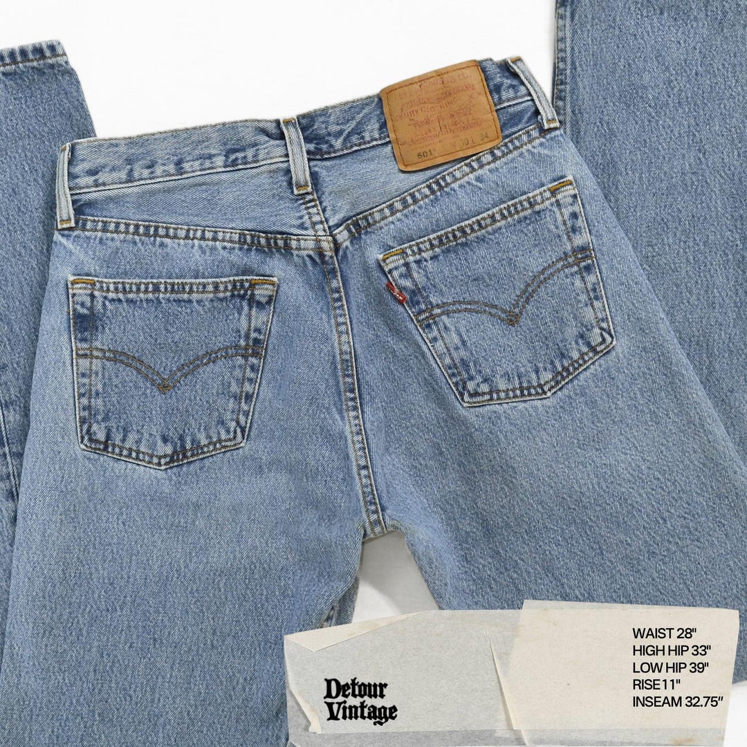 通販 クリスマスセール2025: 特集 Jeans 501 Levi's Vintage 28” 100 Leg Straight | Waist パンツ