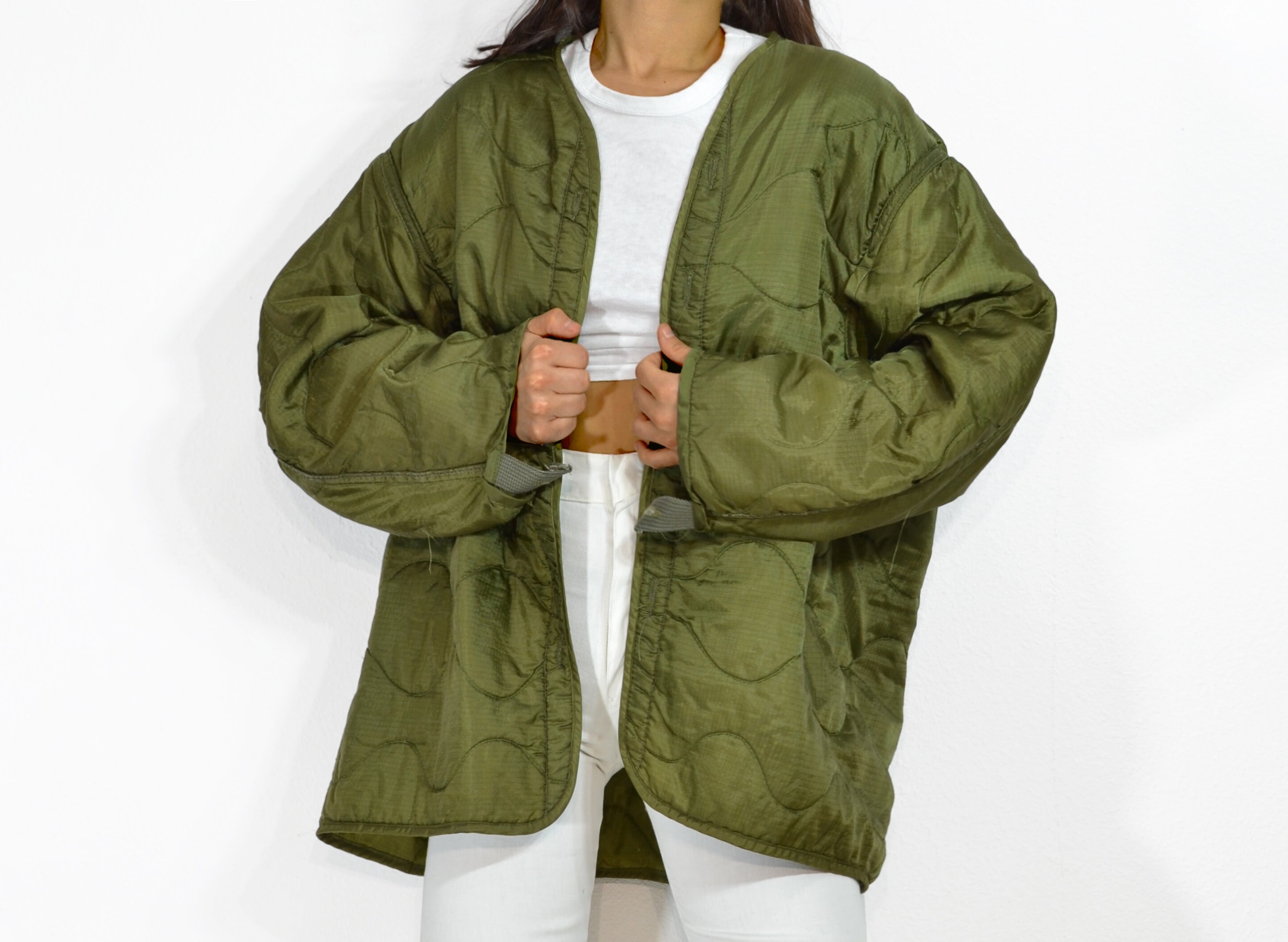 Vintage Quilted Liner Jacket L - Etsy