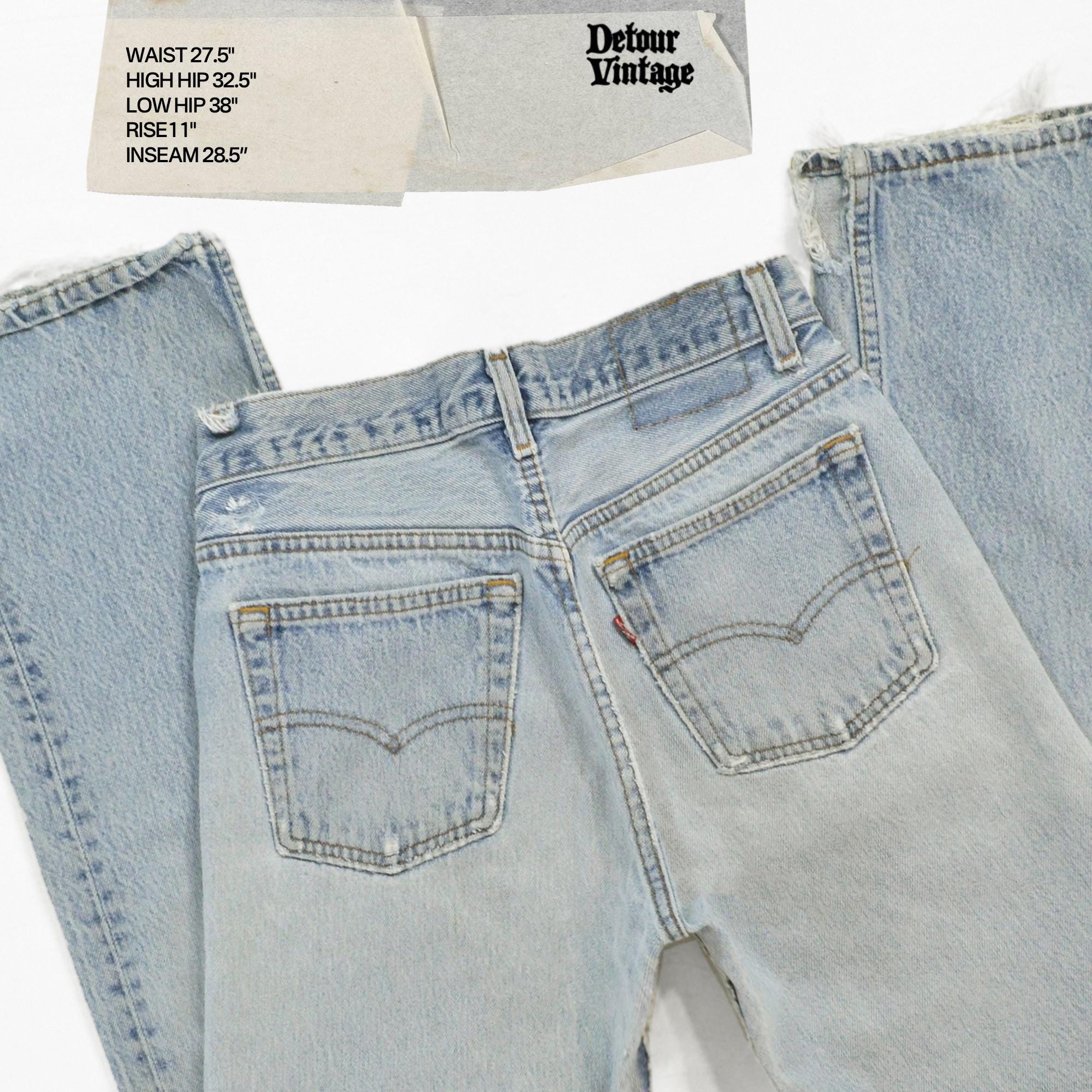80s “Levis 501” W30L32 chemical washed denim pants made in