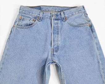 Vintage Levi&#39;s 501 Jeans 27” Waist | Straight Leg 100% Cotton Denim | 1990s Made in Mexico | Tag W29 x L30
