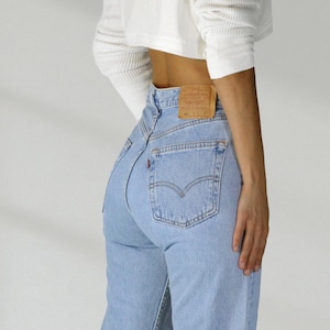 Vintage Levi&#39;s 501 Jeans 31 Waist, W32 Tag, 1990s Made in USA, 100% Cotton Denim, Button Fly