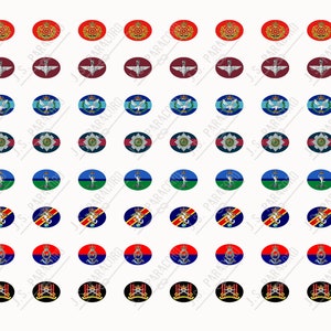 BRITISH ARMY REGIMENTS for 12x16 paracord shoelace charms digital download