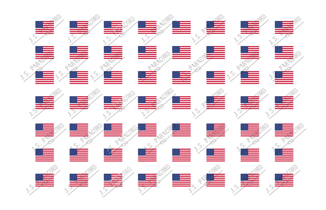 US FLAG Inspired Paracord or Shoelace Charms Template Instant Etsy