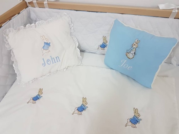 Persoanalised Cot Set Peter Rabbit Mopsy Orjamima Puddle Etsy