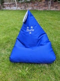 Personalized Toddler Beanbag Chair: Embroidered Stars or Hearts, Handmade Kids Furniture