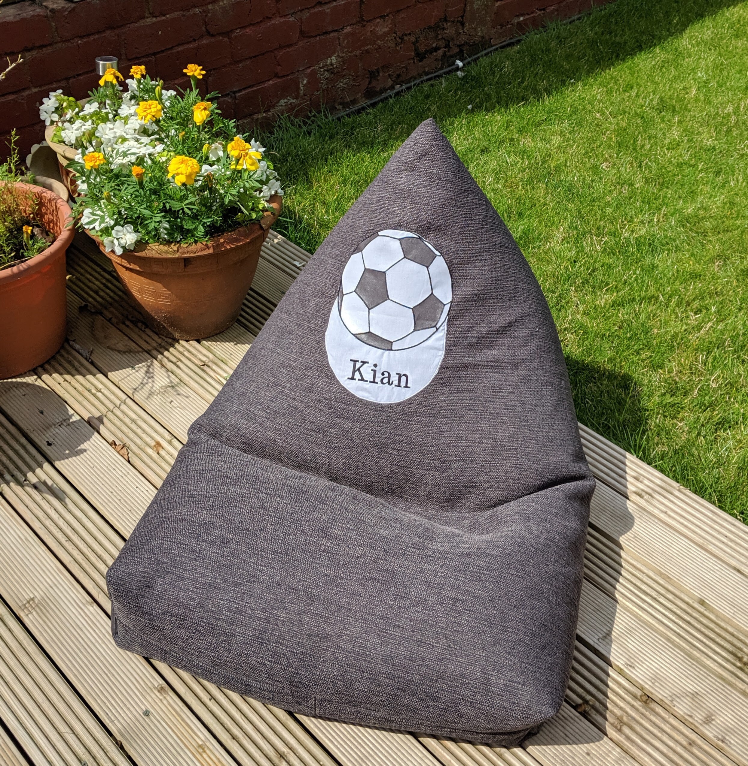 childrens personalised bean bag chair
